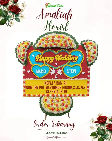 Papan Bunga Pernikahan Sangir Batang Hari